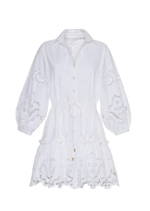 ROBIN DRESS (Embroidered Eyelet White)