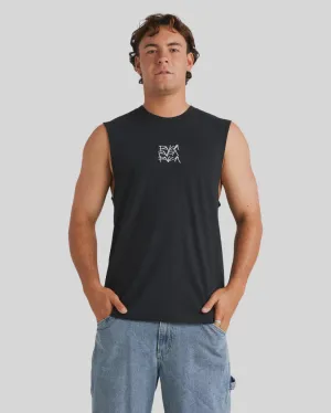 RVCA Scrawls Muscle BLACK