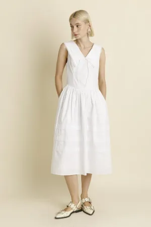Sailor Collar Midi Dress