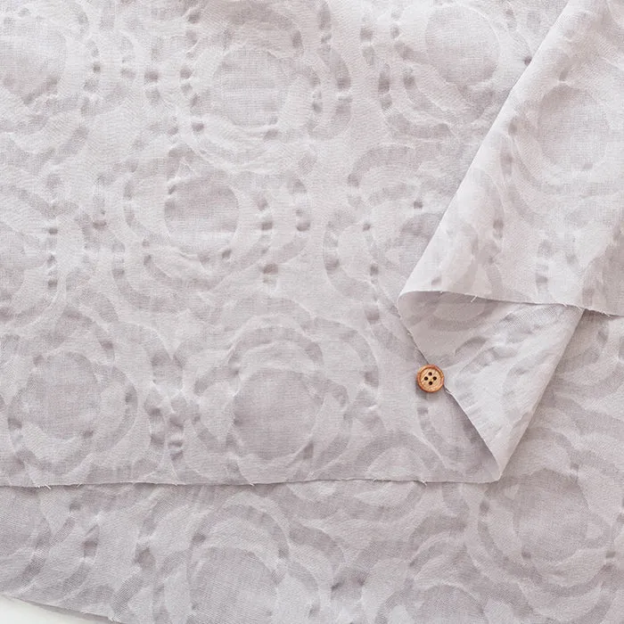 Salt-Shrunk Cotton Single Gauze Fabric - Flower
