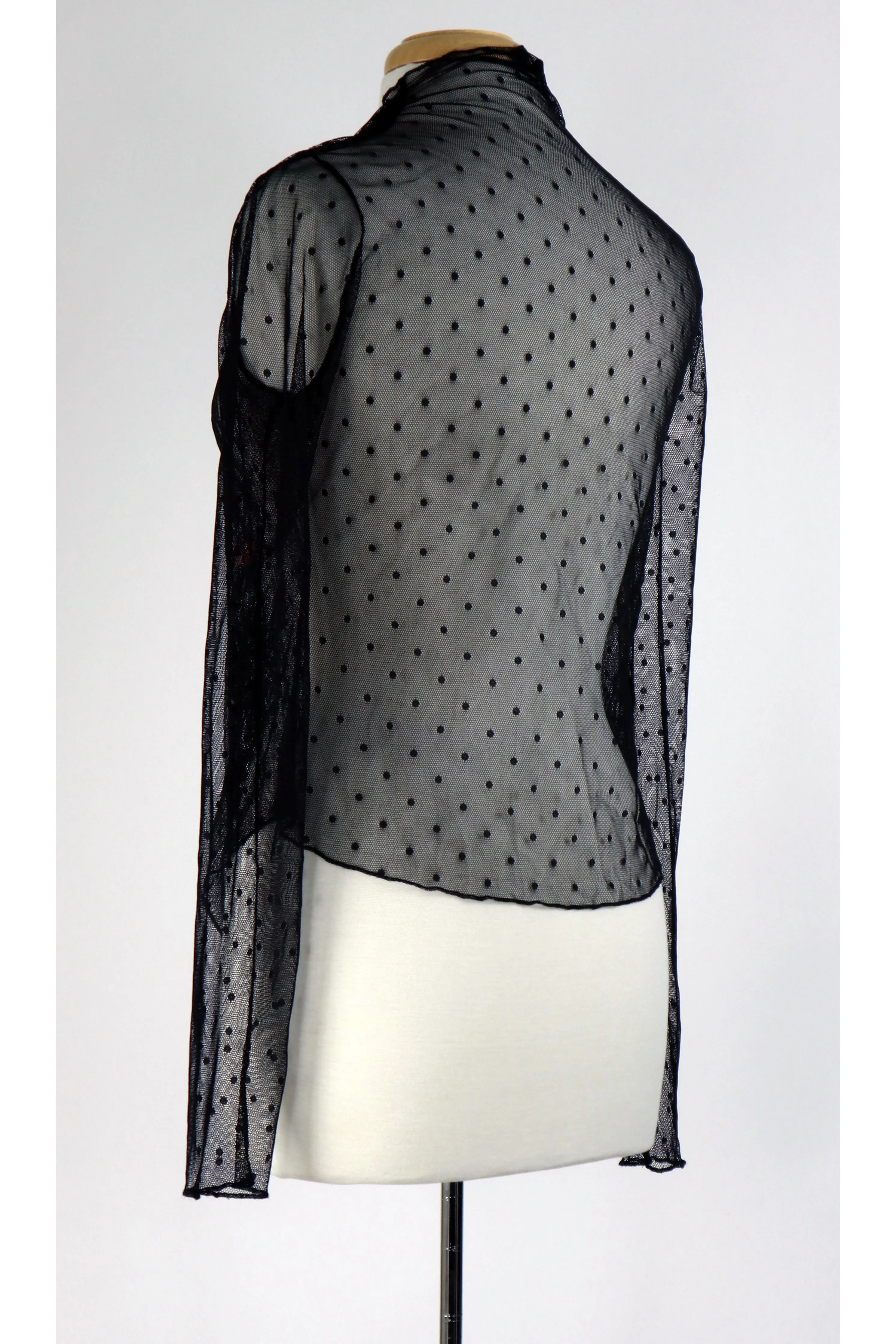 SANTANA Long Sleeve Embroidered Tulle Jacket