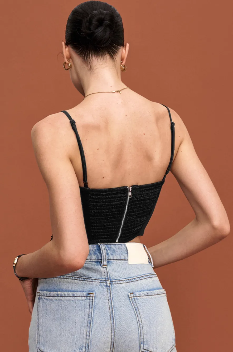 Satin Lace Boned Camisole