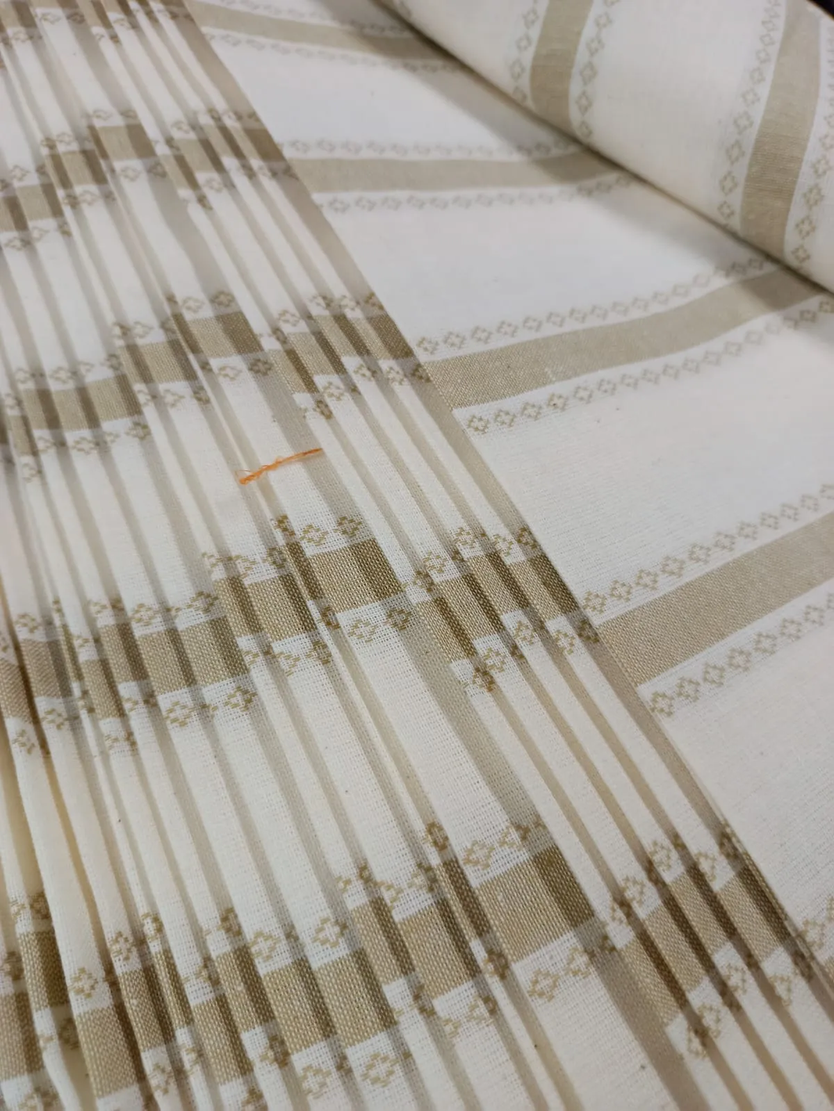 Semi Handloom Pure Cotton Fabric