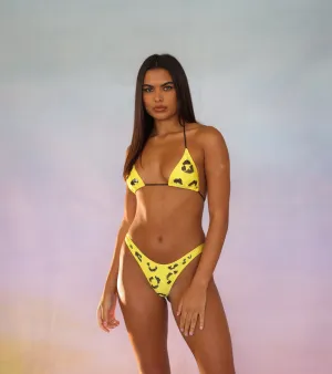 Sequin triangle bikini top