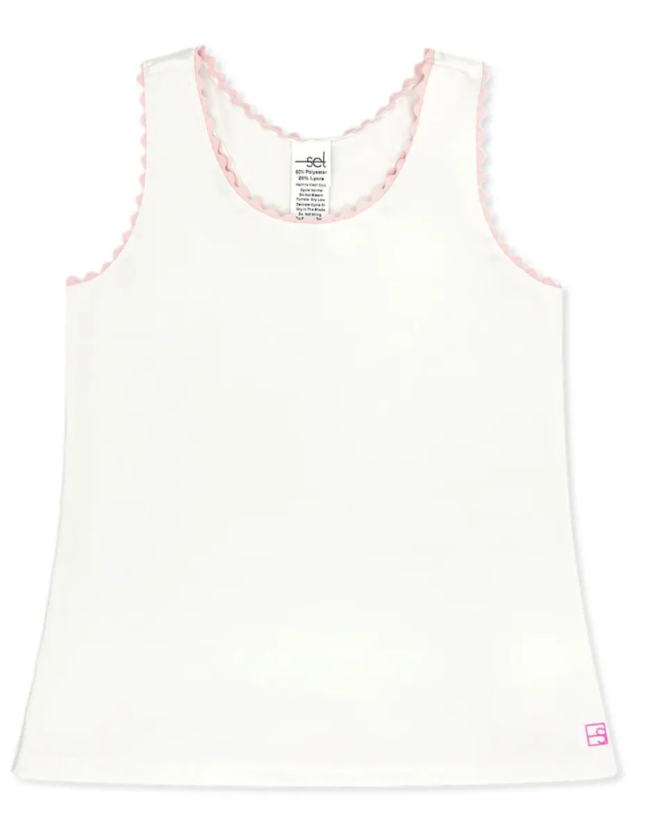Set Fashions Riley Tank Cotton Candy Pink Ric Rac