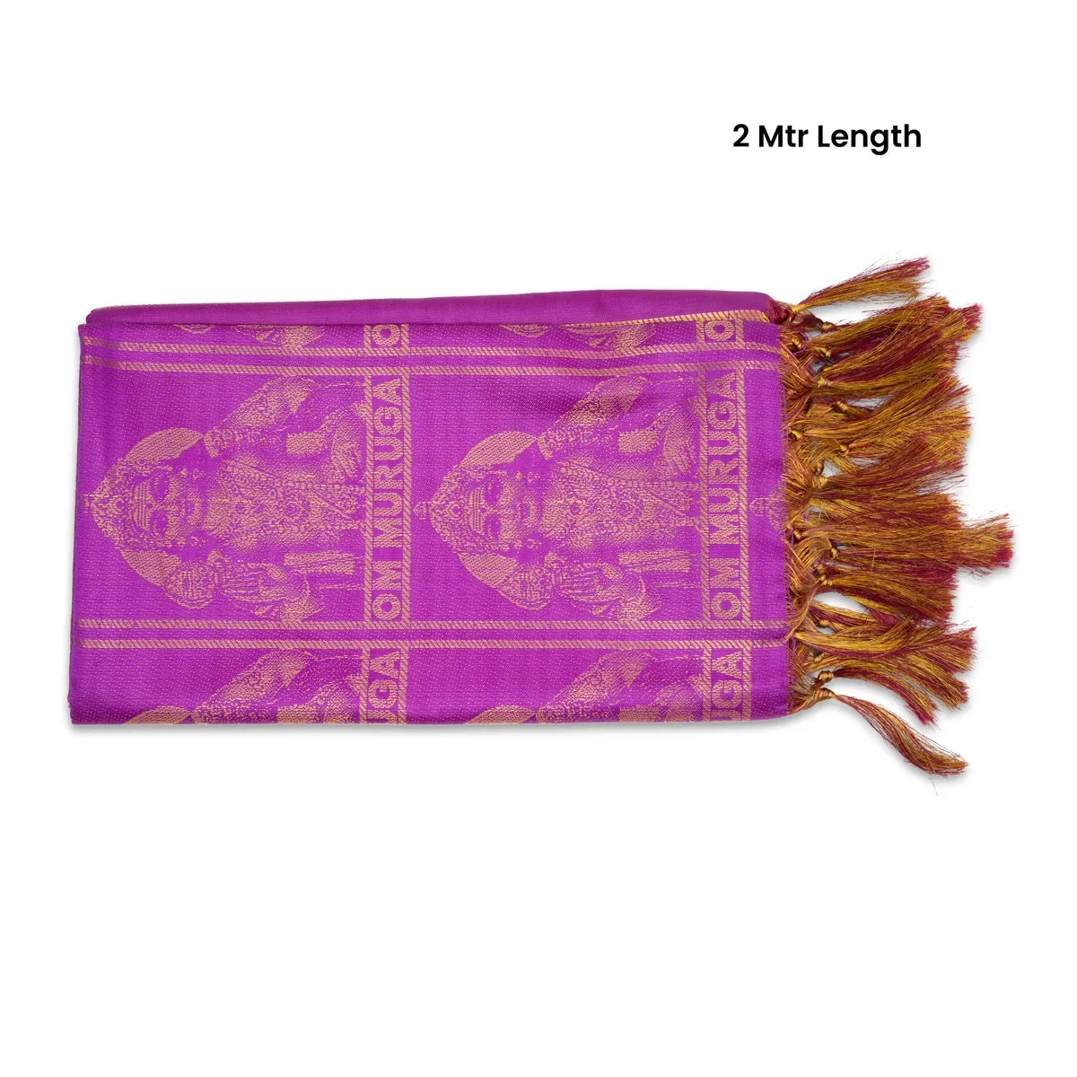 Shawl - 2 Mtr | Murugan Murti Design Towel/ Angavastram/ Jari Ponnadai Shawl for Men & Women