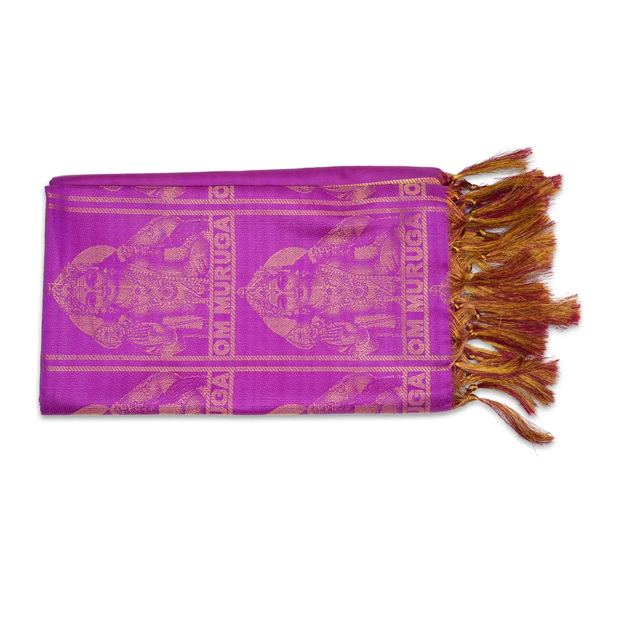 Shawl - 2 Mtr | Murugan Murti Design Towel/ Angavastram/ Jari Ponnadai Shawl for Men & Women