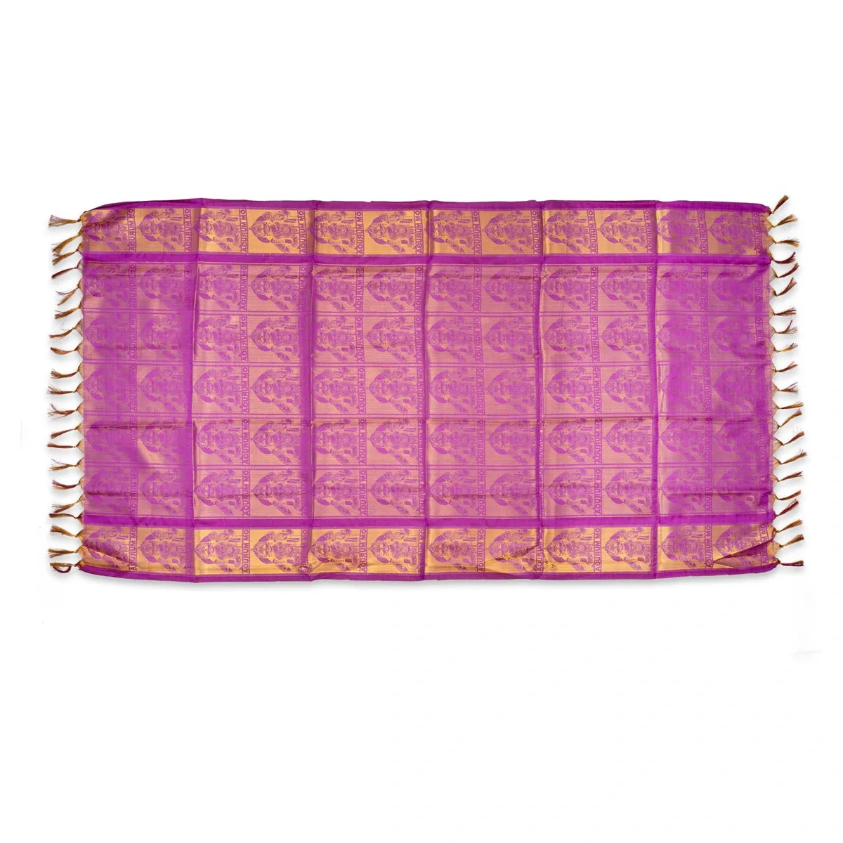 Shawl - 2 Mtr | Murugan Murti Design Towel/ Angavastram/ Jari Ponnadai Shawl for Men & Women