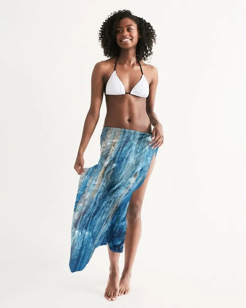 Sheer Blue Mountain Outdoor Landscape Swim Cover Up by inQue.Style