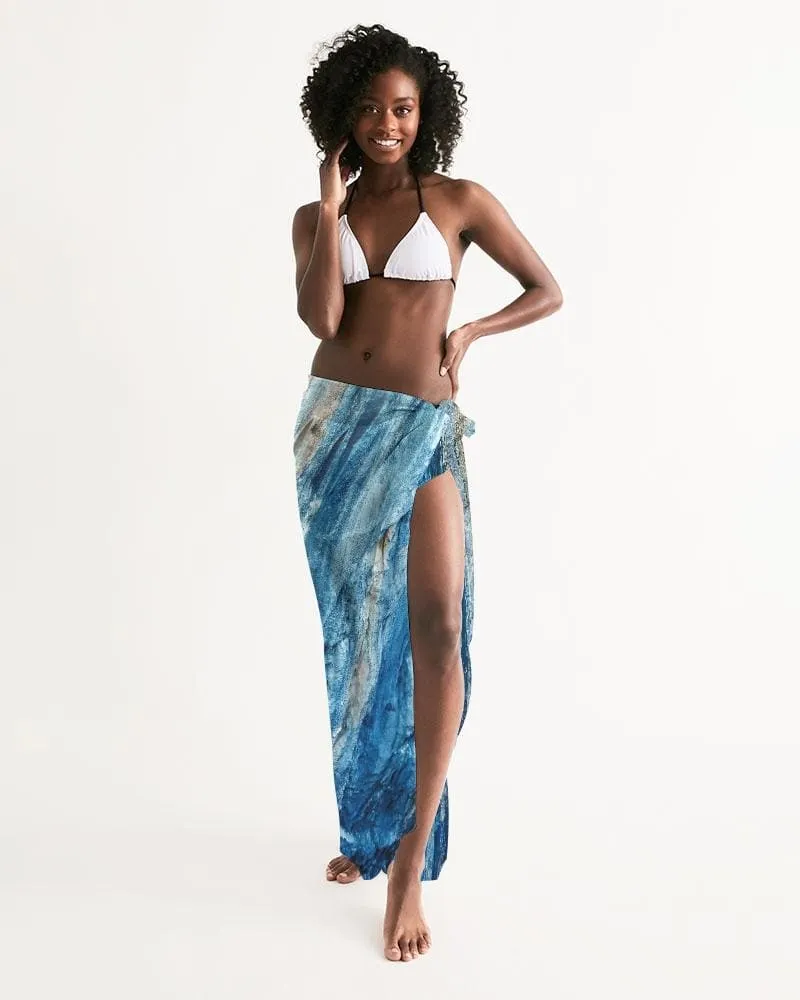 Sheer Blue Mountain Outdoor Landscape Swim Cover Up by inQue.Style