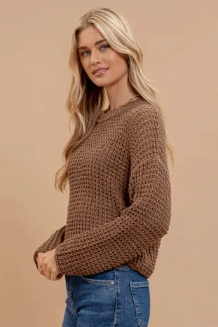 Sheer Crochet Knit Sweater