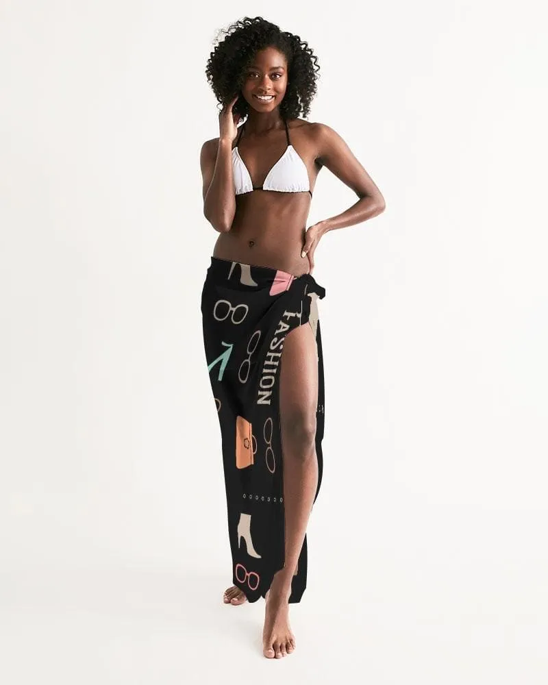 Sheer Fashion Design Style Black Swimsuit Cover Up by inQue.Style