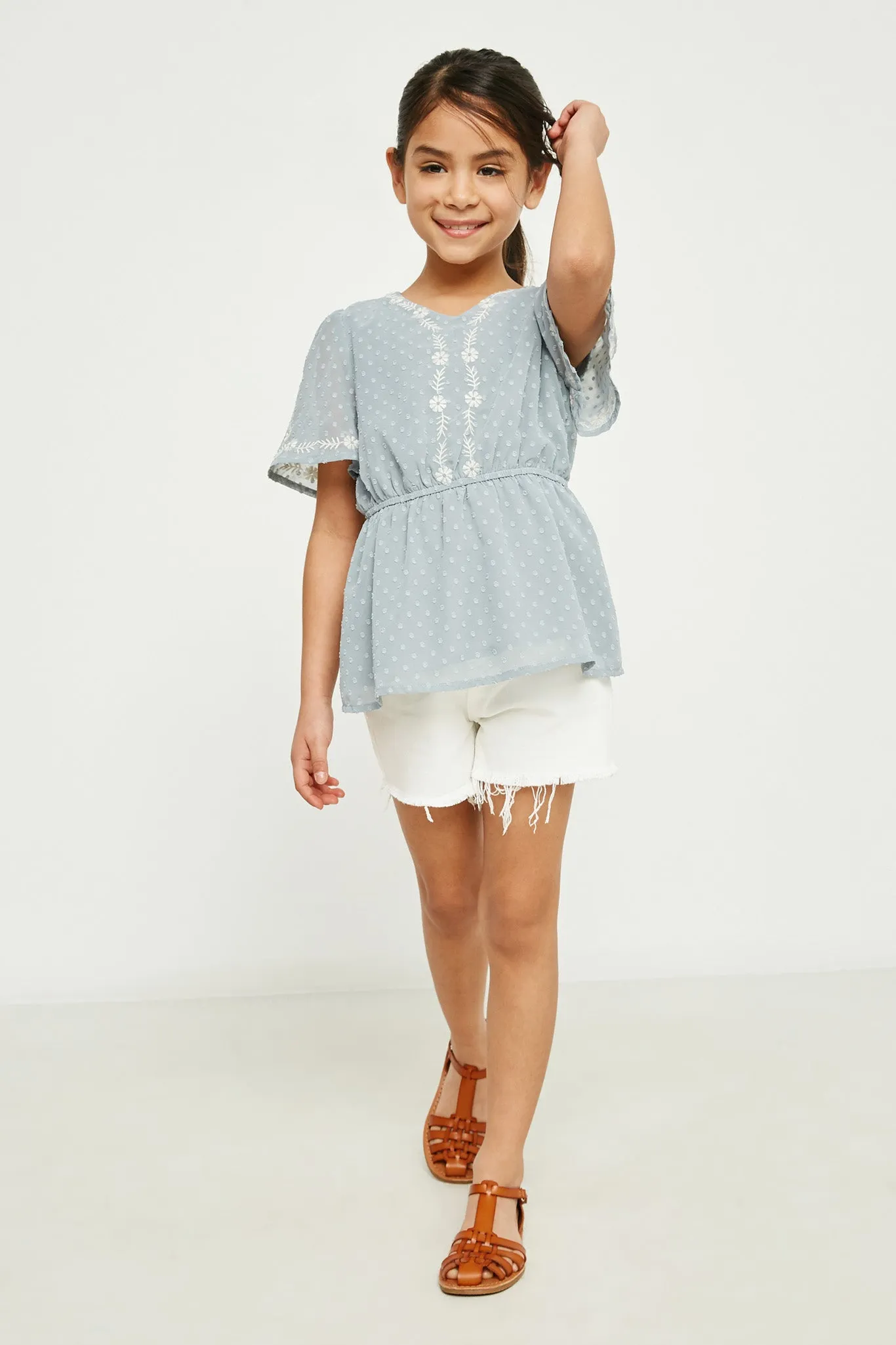 Sheer Floral Embroidered Top
