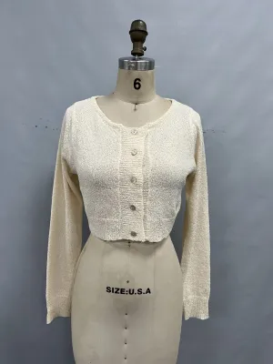 Sheer Knit Button Up Sweater