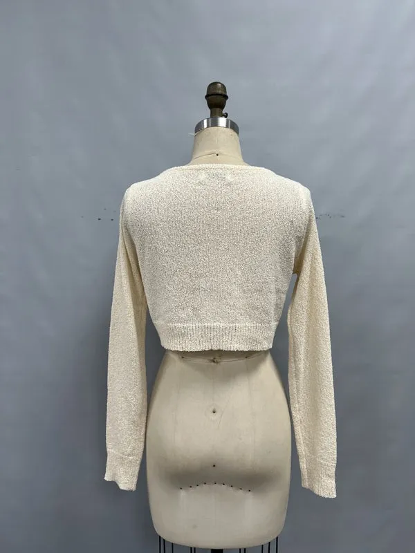 Sheer Knit Button Up Sweater