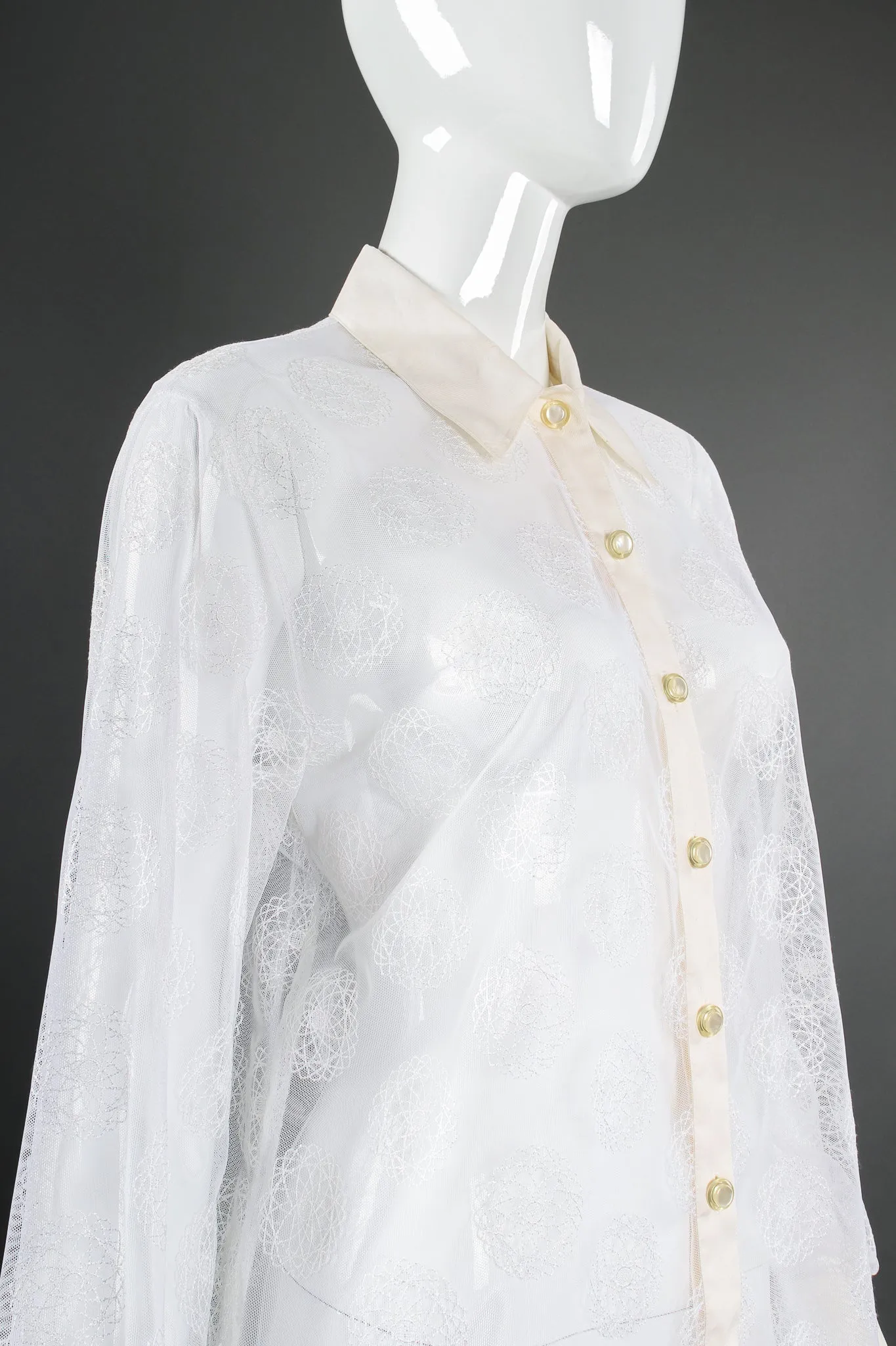Sheer Mesh Spirograph Shirt