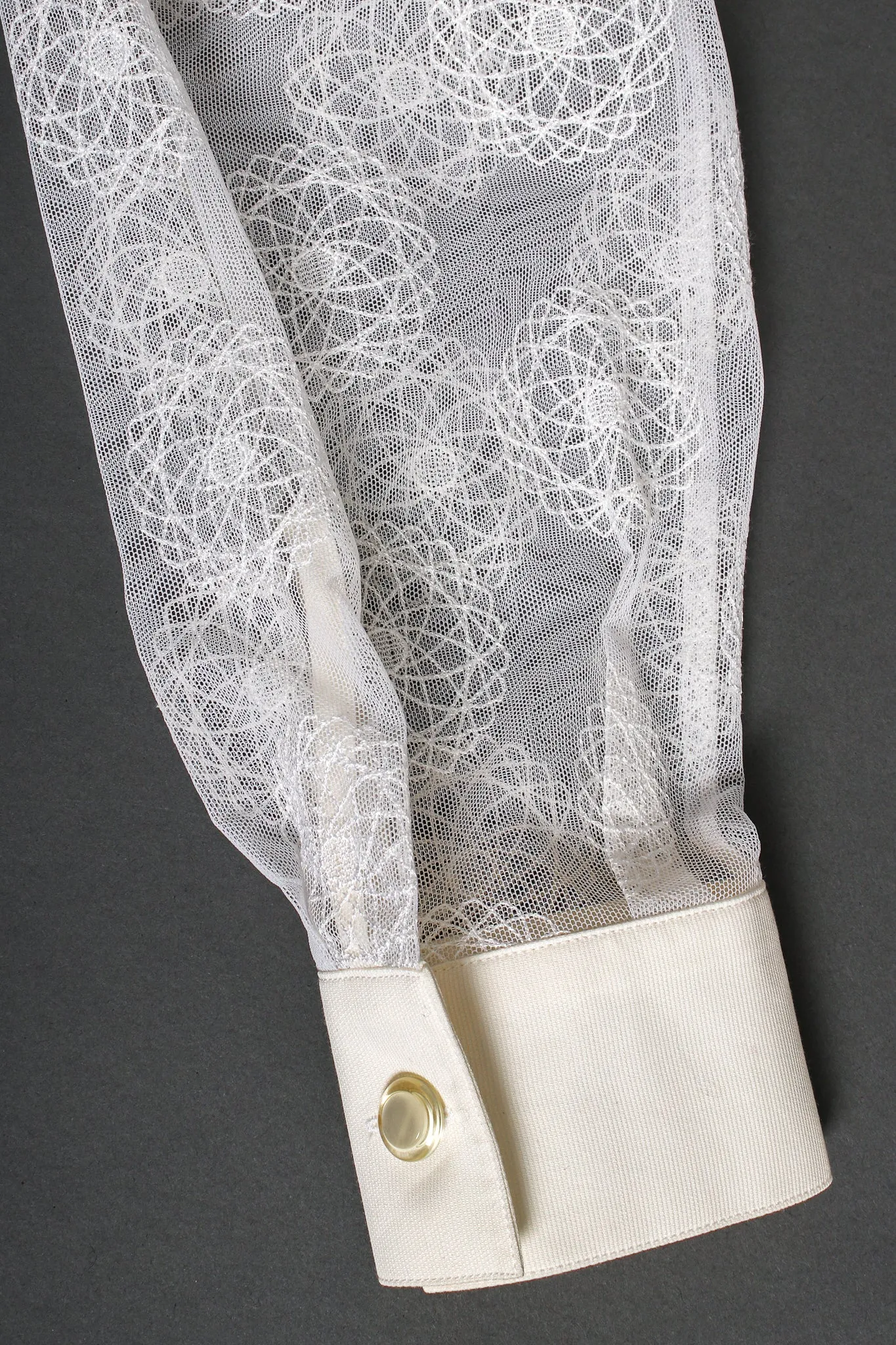 Sheer Mesh Spirograph Shirt