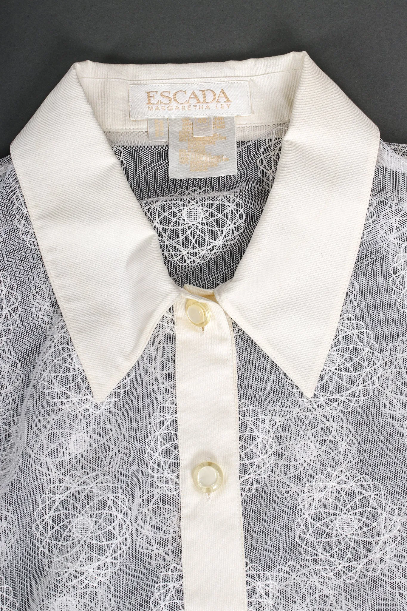 Sheer Mesh Spirograph Shirt
