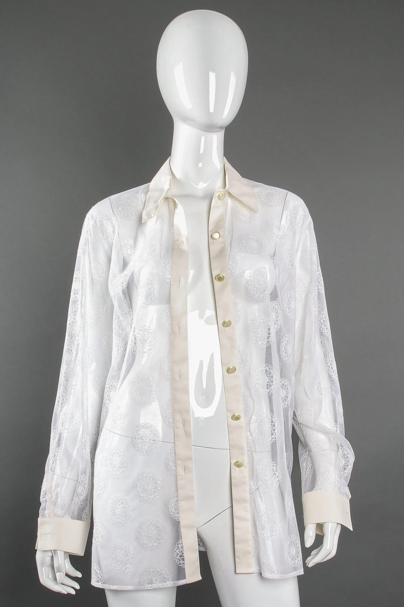 Sheer Mesh Spirograph Shirt