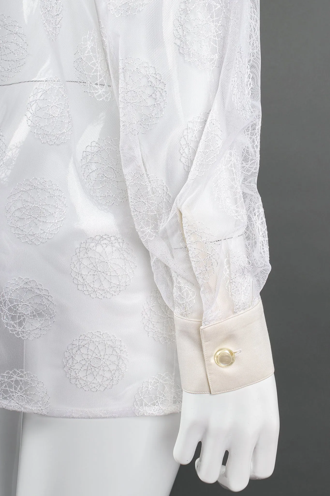 Sheer Mesh Spirograph Shirt