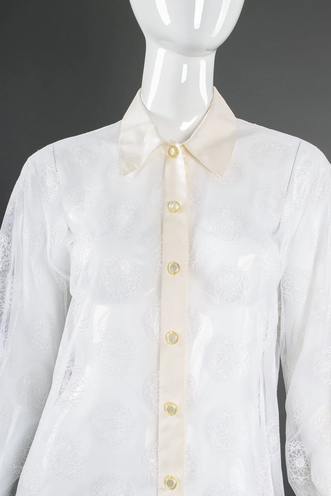 Sheer Mesh Spirograph Shirt