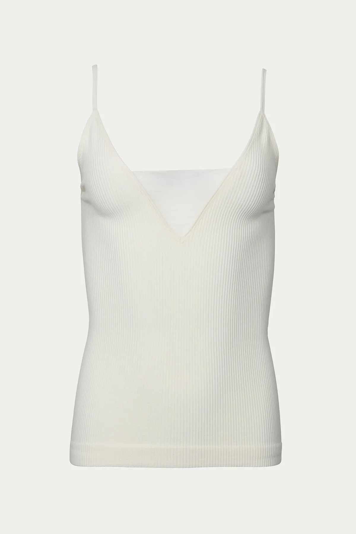 SHEER-PANELED STRETCH-JERSEY TOP