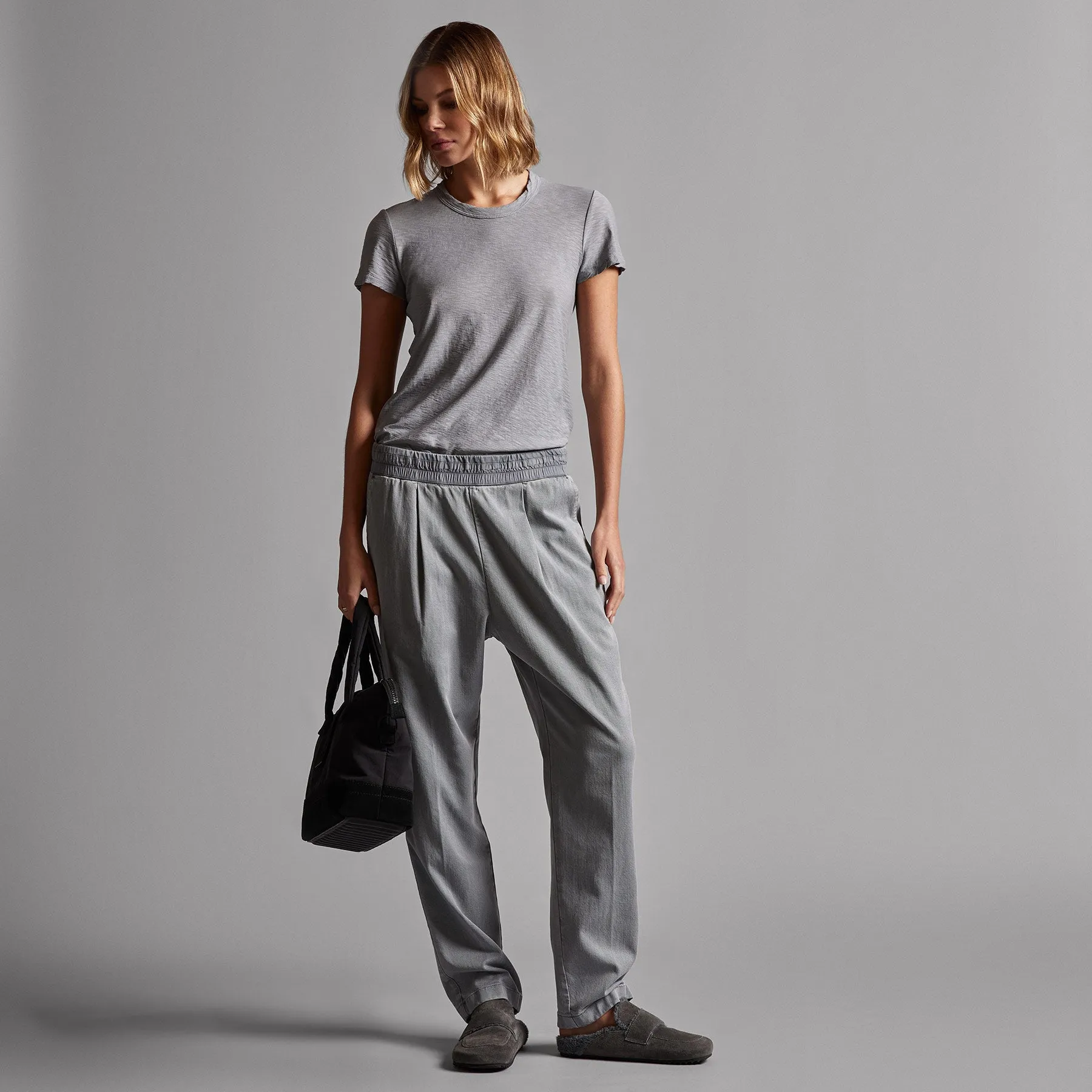 Sheer Slub Crew Neck Tee - Breeze