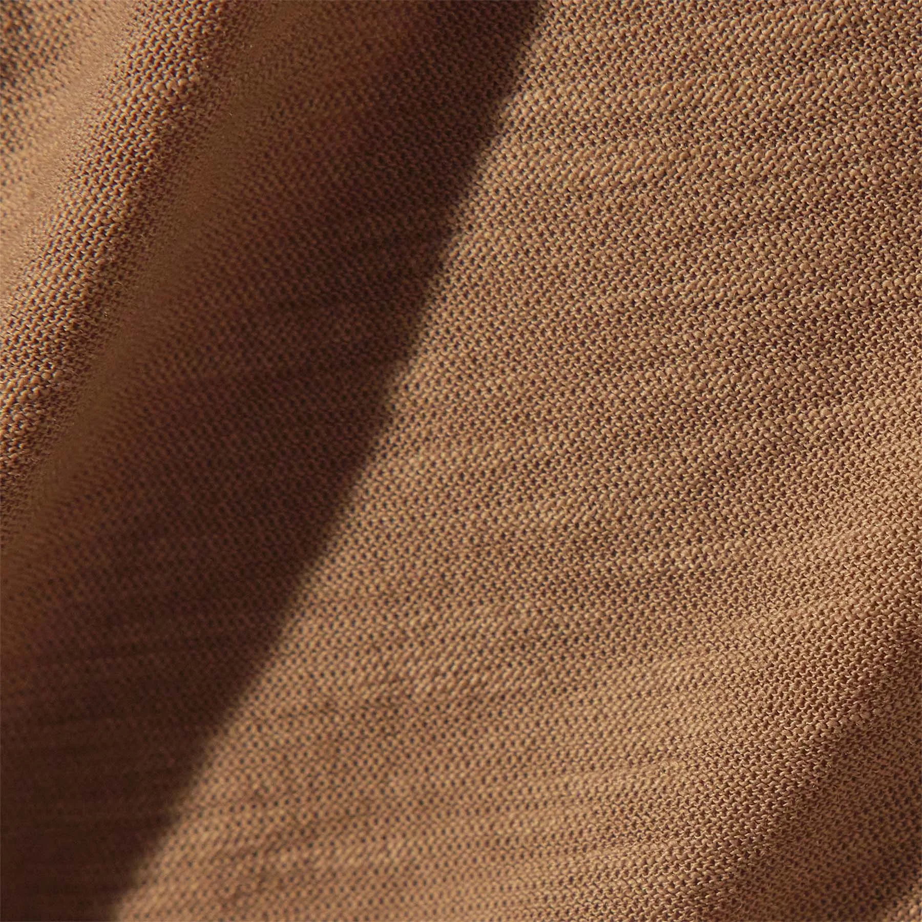 Sheer Slub Crew Neck Tee - Cashew