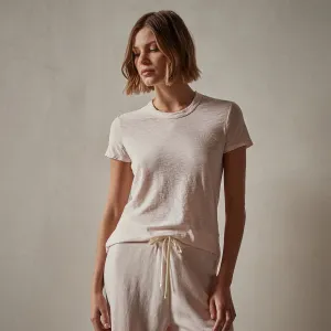 Sheer Slub Crew Neck Tee - Zephyr