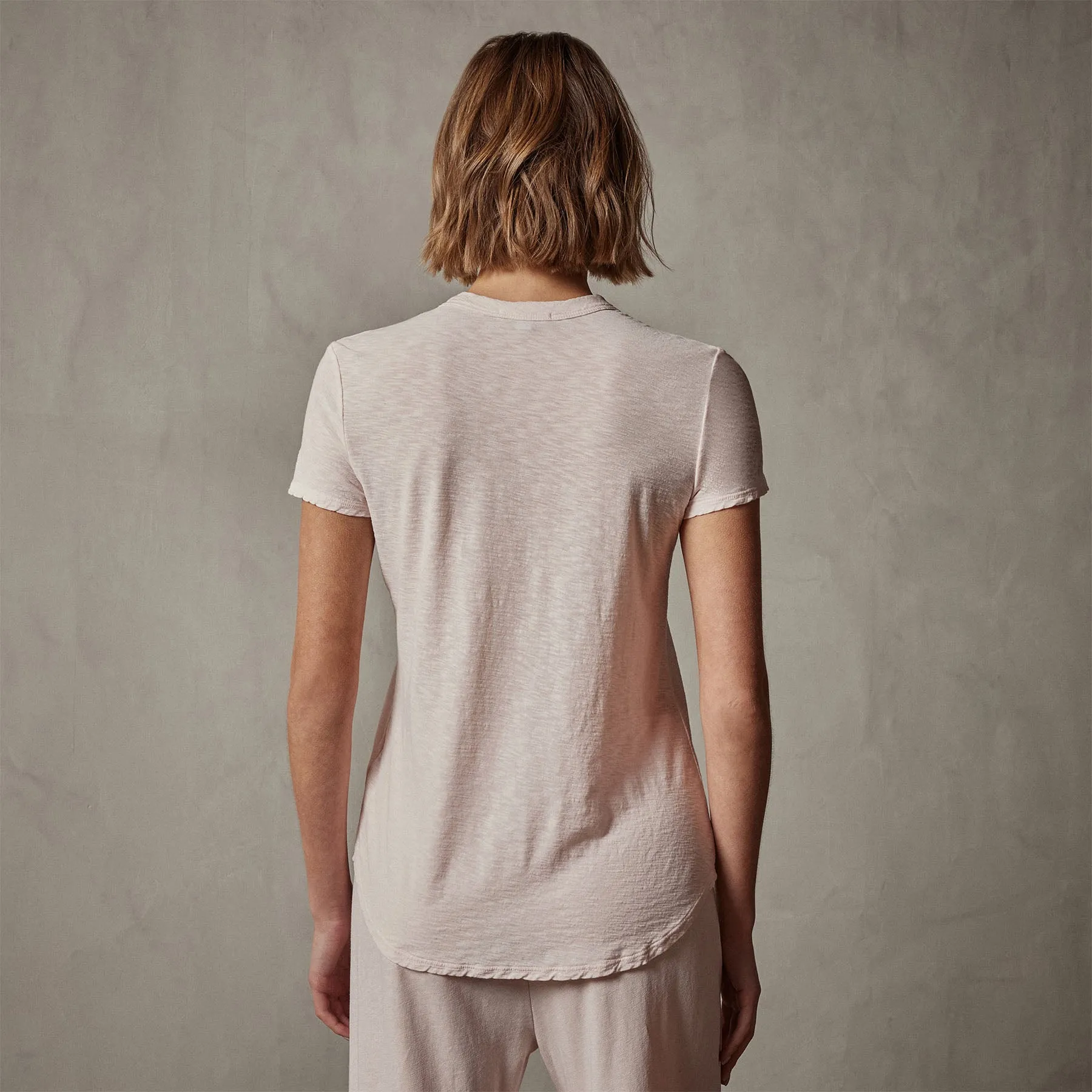 Sheer Slub Crew Neck Tee - Zephyr