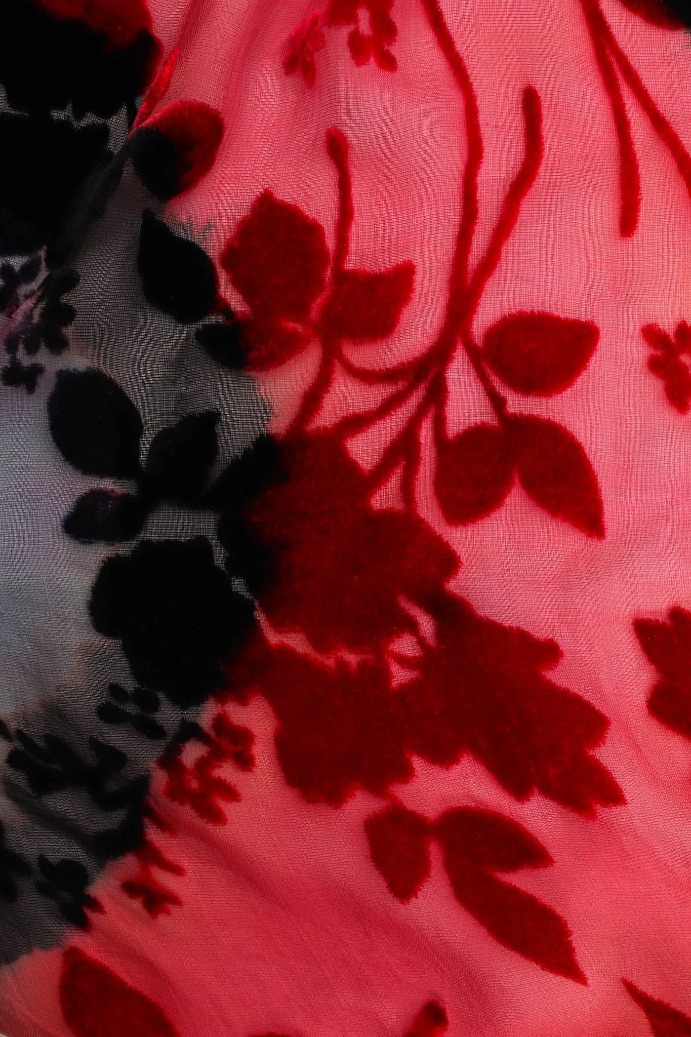 Sheer Velvet Floral Burnout Dress
