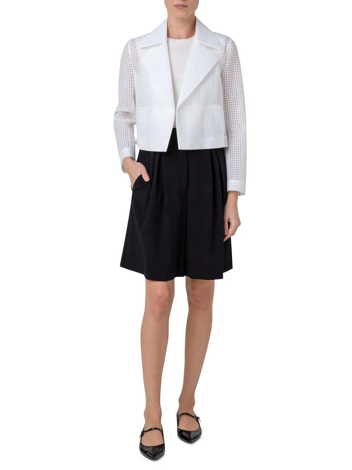 Short Jacket in Semi-Sheer Organza