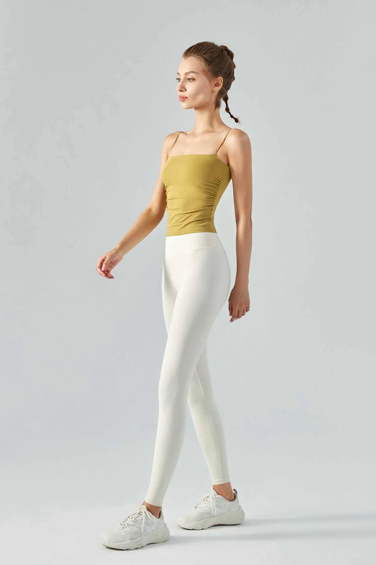 Side Ruched Camisole with Built In Bra