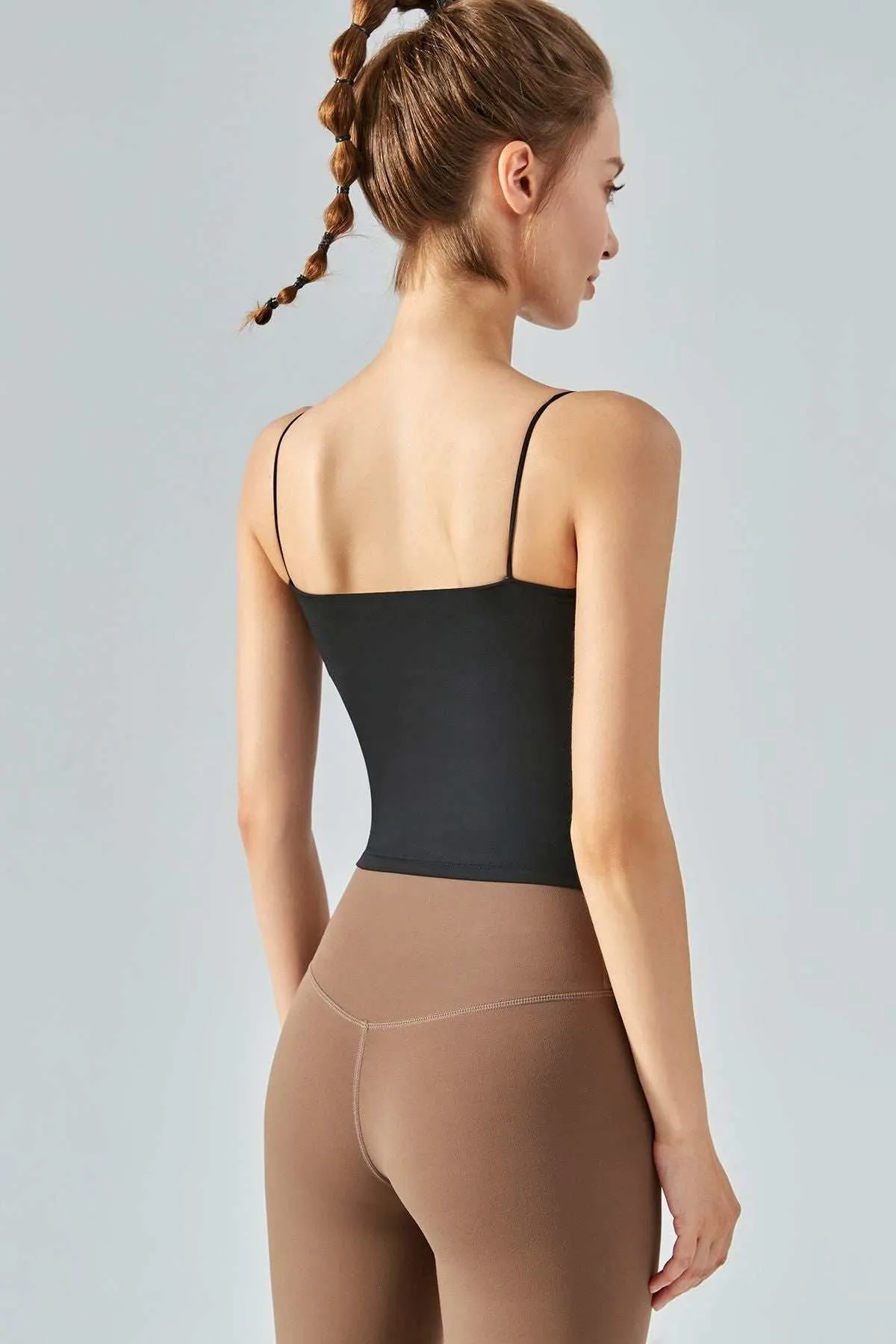 Side Ruched Camisole with Built In Bra