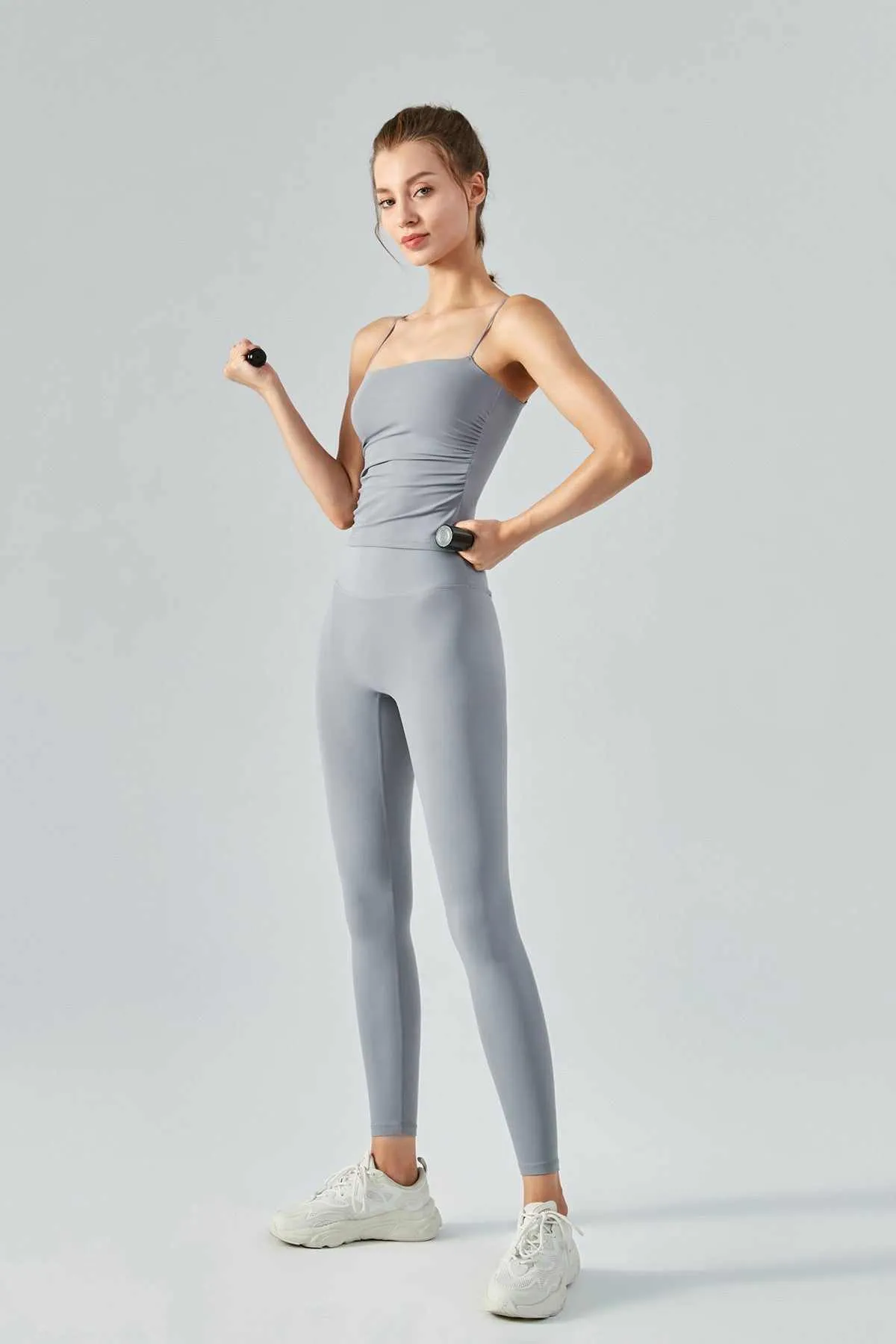 Side Ruched Camisole with Built In Bra