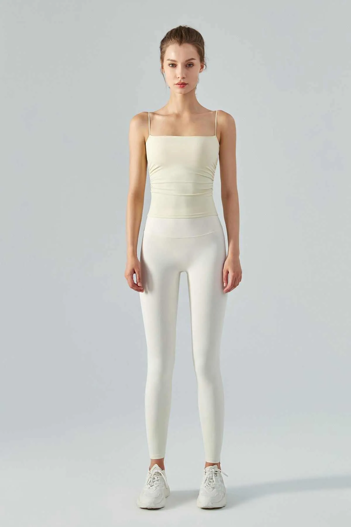 Side Ruched Camisole with Built In Bra