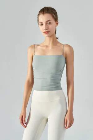 Side Ruched Camisole with Built In Bra