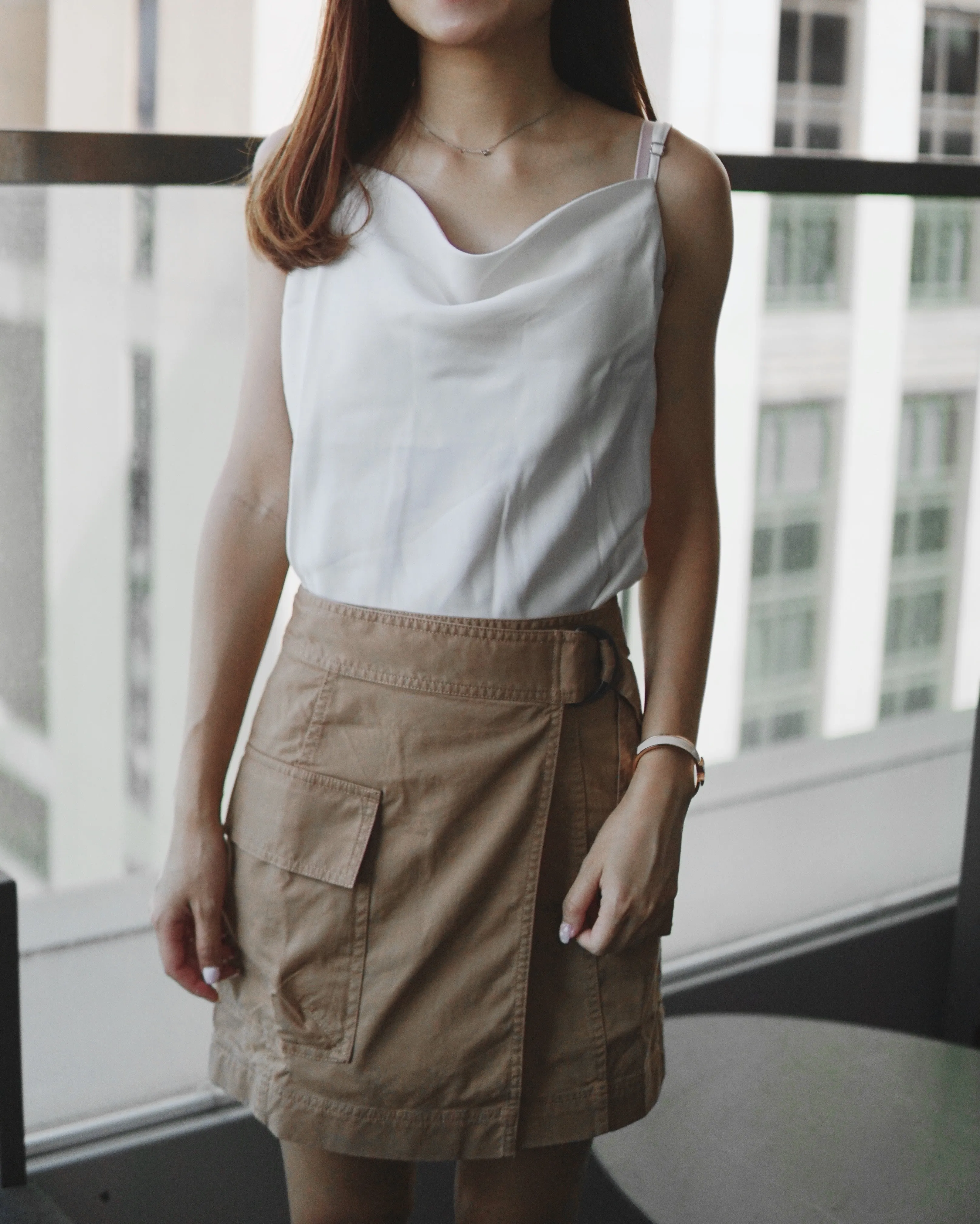 Silky Cowl-Neck Camisole