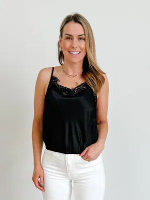 Silky Lace Trim Camisole