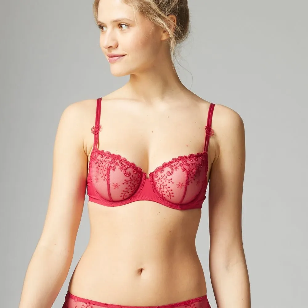 Simone Perele Delice Half Cup - Cranberry