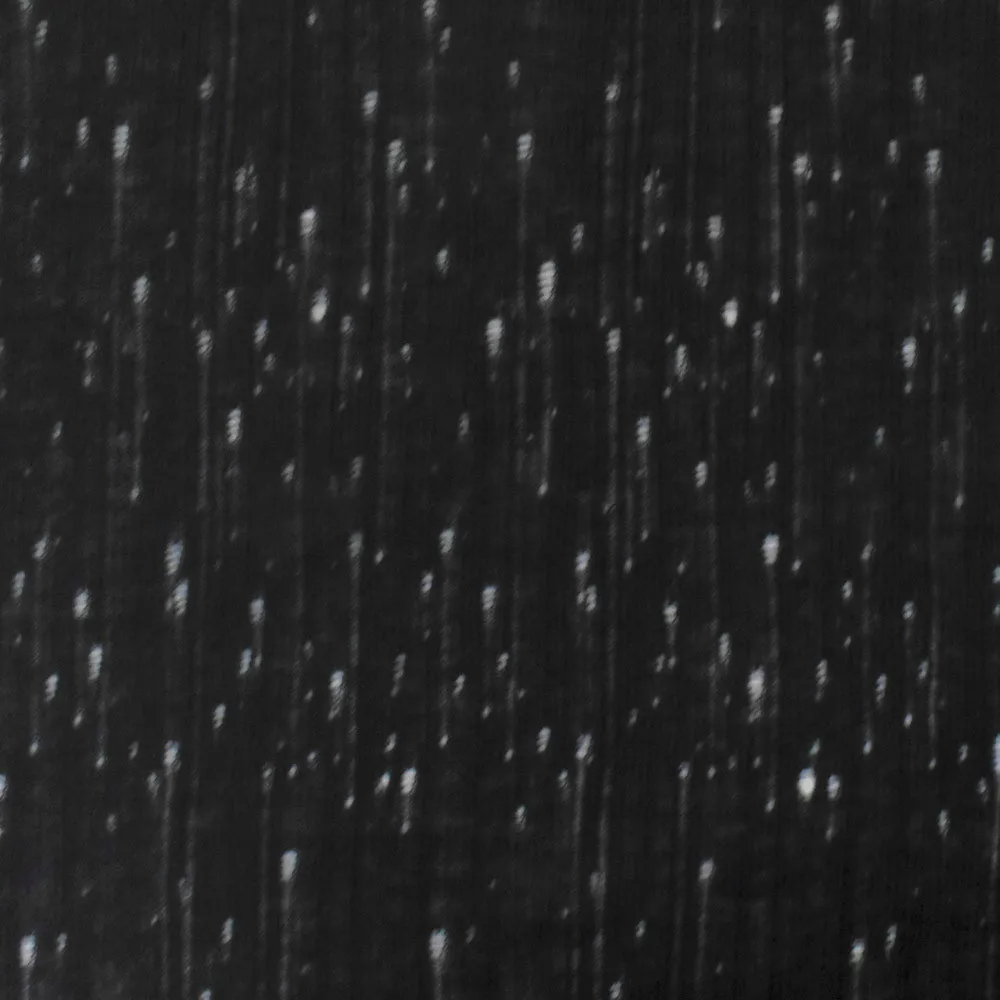 Simple Black Cotton Open Holes 1x1 Rib Knit Fabric