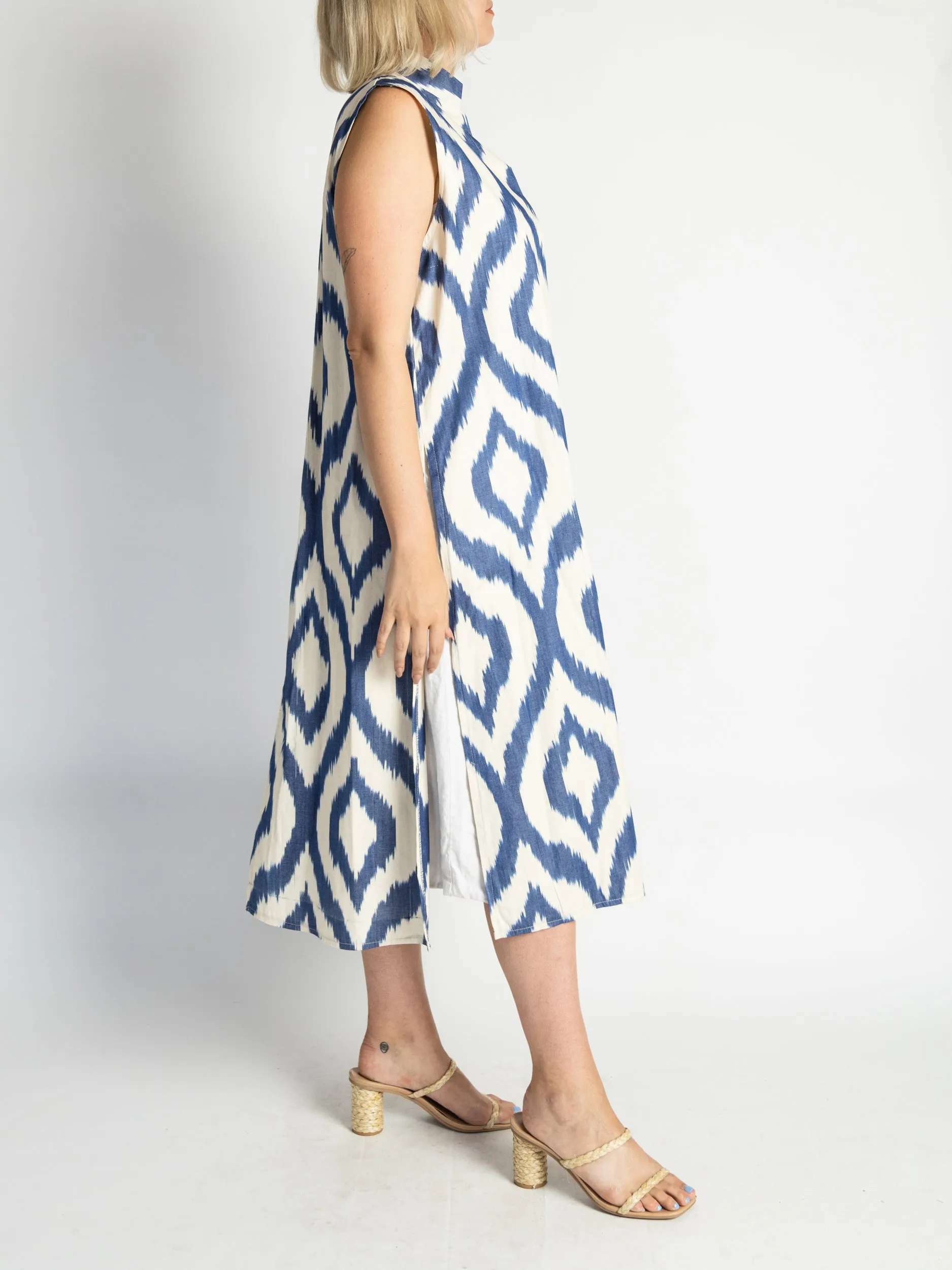 Sleeveless Cotton Caftan