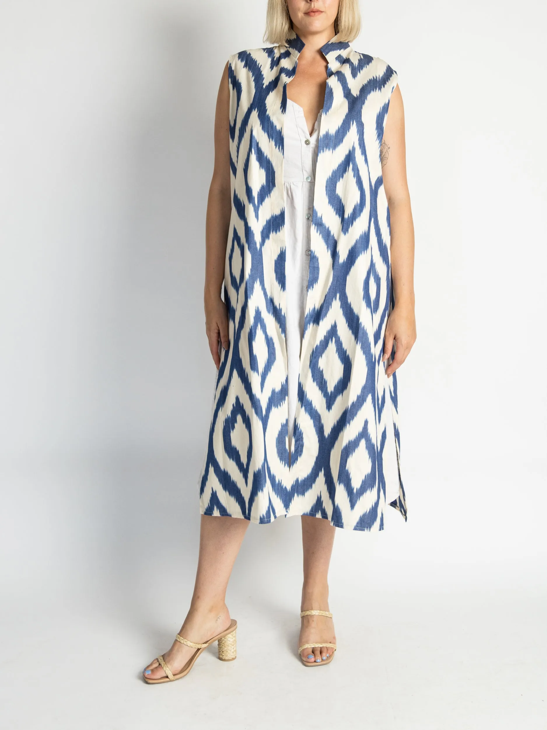 Sleeveless Cotton Caftan