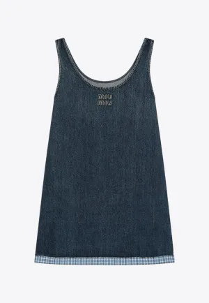 Sleeveless Mini Denim Dress