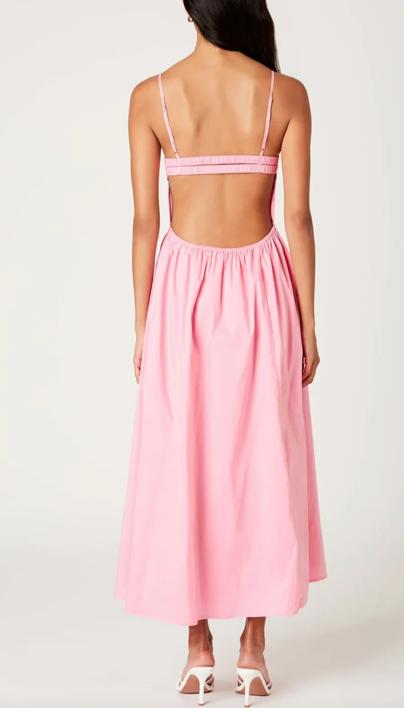 Sleeveless Poplin Midi Dress
