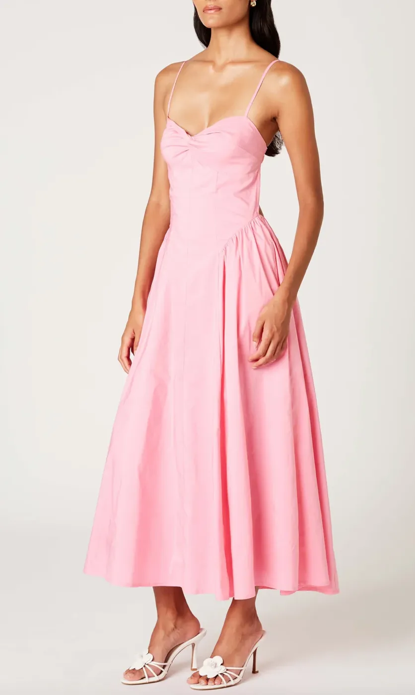 Sleeveless Poplin Midi Dress