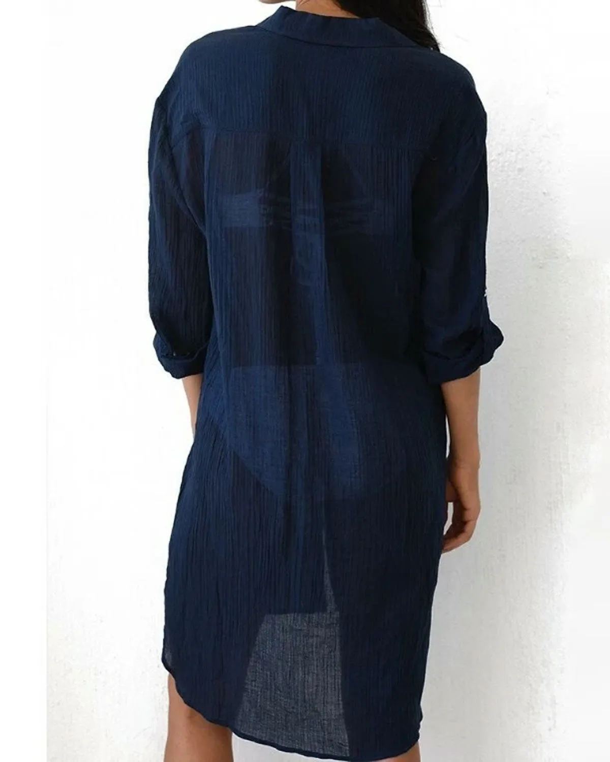 SLIM® V-Neck Beach Cover-Up Shirt