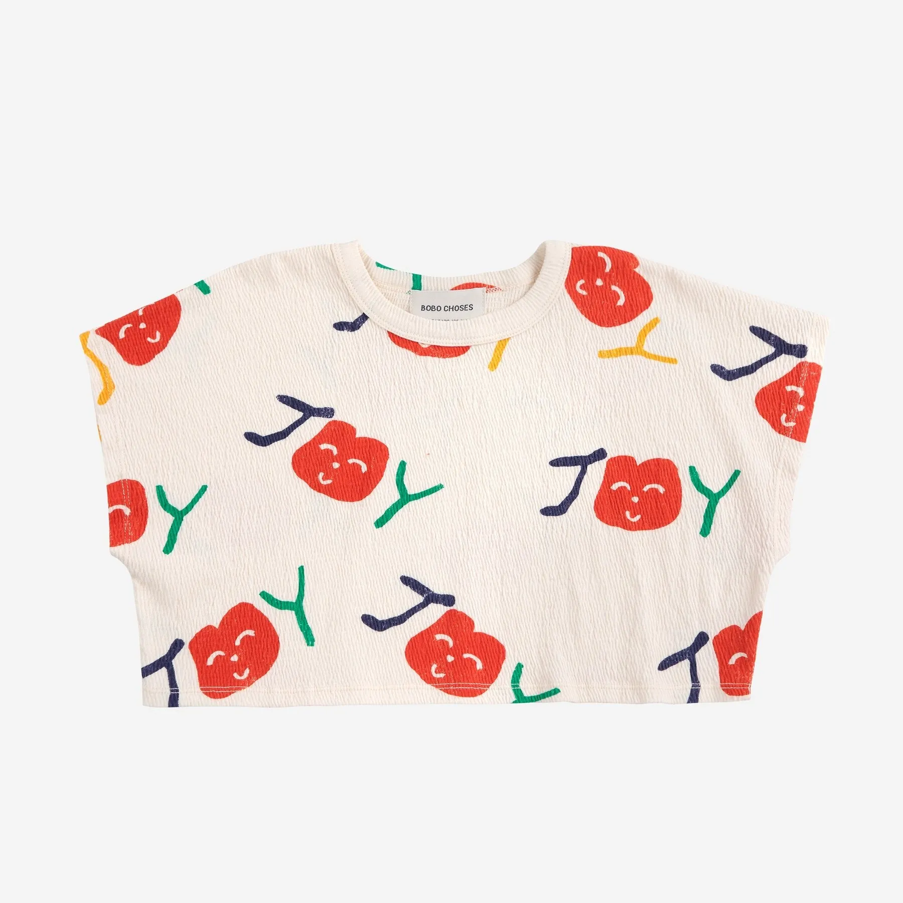 Smiling All Over Cropped T-shirt by Bobo Choses