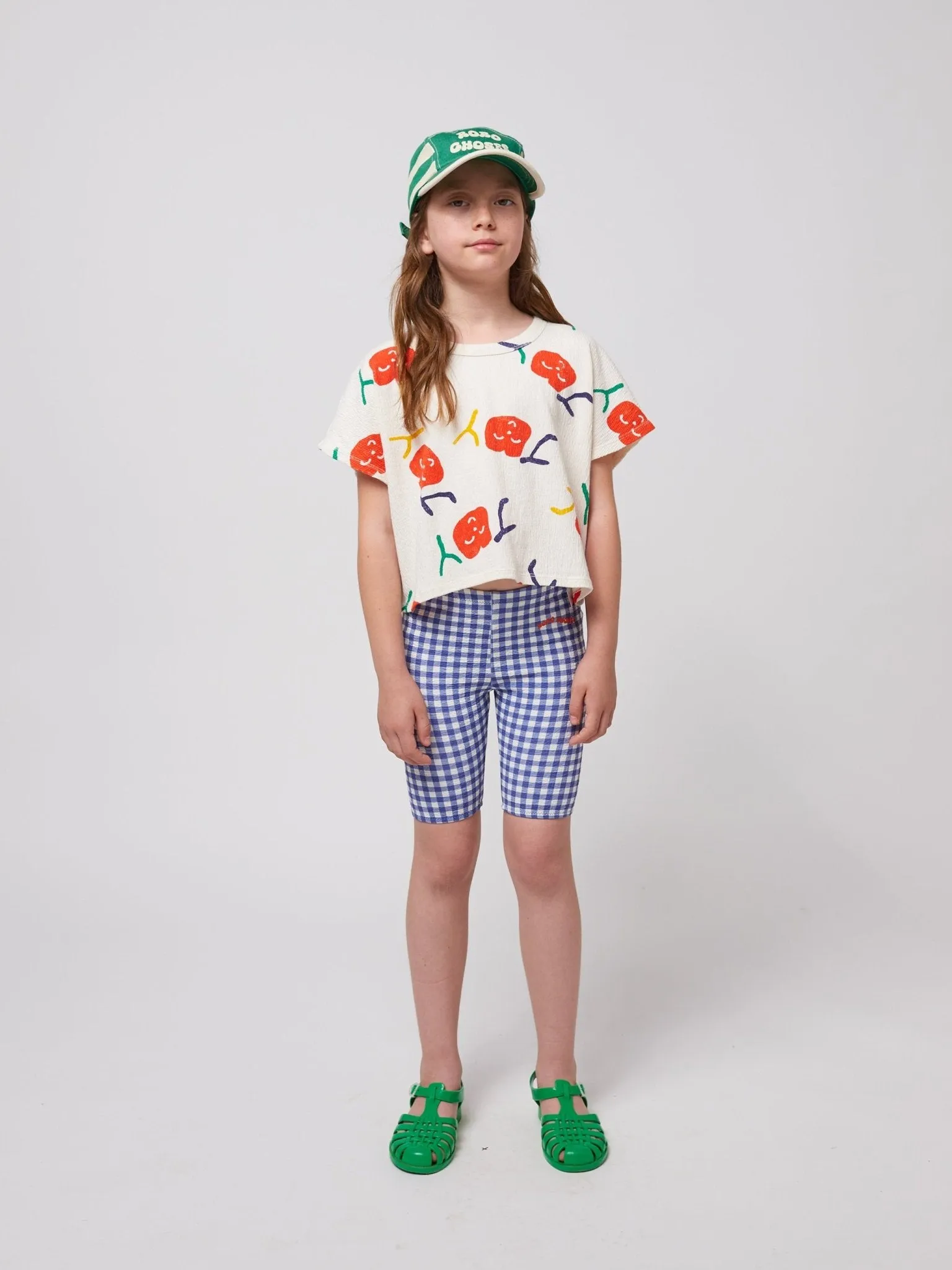 Smiling All Over Cropped T-shirt by Bobo Choses