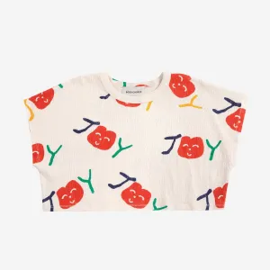 Smiling All Over Cropped T-shirt by Bobo Choses